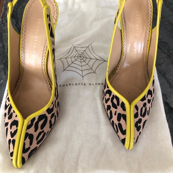Charlotte Olympia Shoes - Charlotte Olympia Leopard Slingback Pumps